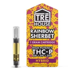 Rainbow Sherbet Tre House THC-P D8 + D9 + D10 Cartridges 1G